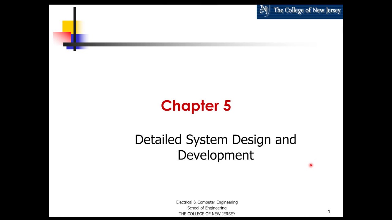 Systems Engineering Course - Chapter 5 - Detailed System Design and Development