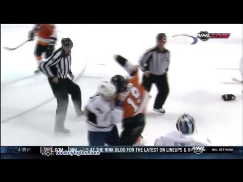 Dion Phaneuf vs Scott Hartnell Feb 9, 2012