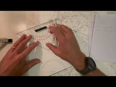 Tema esame patente nautica - 5.2.3-2  n°34 - rilevamento T1 a T2 - carteggio senza limiti (2022)
