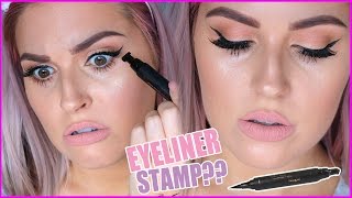 PERFECT WINGED EYELINER STAMP?! 😱🆒 Does It Work!? 🤔