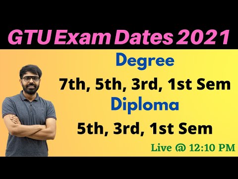 GTU Exam Dates 2021 | Degree & Diploma | All Semester | Must Watch | GTU | Priyeshsir Vidhyapeeth