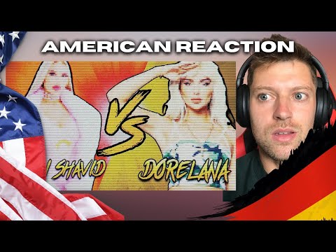 AMERICAN REACTS to DIRIN SHAVID vs. DORELANA (Official Video - KOLLEGAH Battlefriendz EP)
