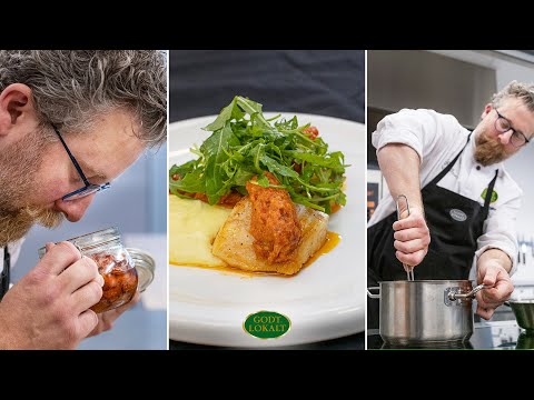 Stekt Tørrfisk med Potetpuré og Romesco