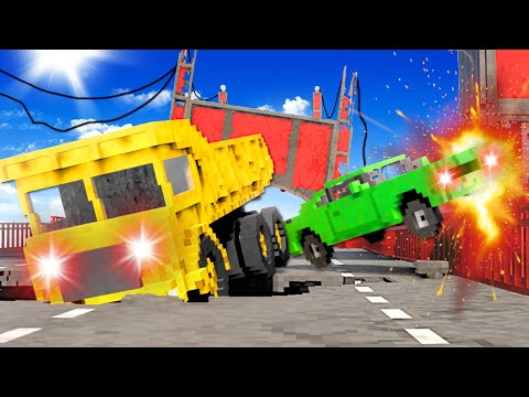 HAUNTED CARS DESTROY BRIDGE! (Teardown)