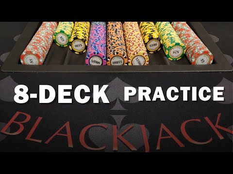 8-Deck Blackjack Practice - Count or just play Basic Strategy