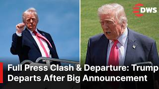 FULL TRUMP MEDIA CLASH & DEPARTURE: Trump Leaves Washington After Ceasefire Deal Announcement | AC1E