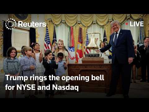 Video Thumbnail: LIVE: Trump rings opening bell at New York Stock Exchange