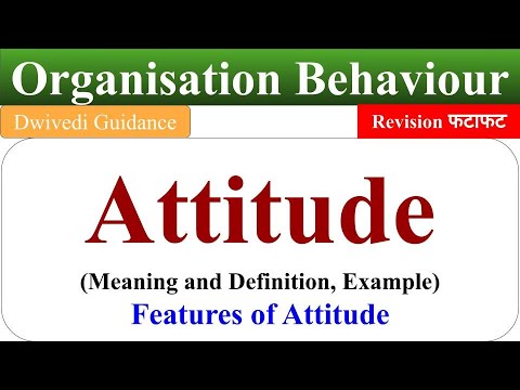 Attitude meaning, attitude definition, attitude types, components of attitude, features, OB