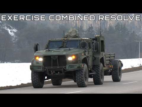 Army trucks arriving in Germany for Exercise Combined Resolve
