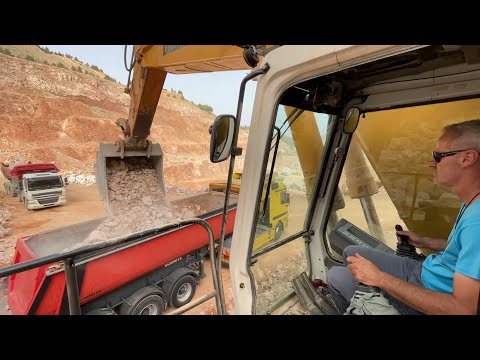 Liebherr 974 Excavator Loading Trucks - Sotiriadis/Labrianidis Quarry Works