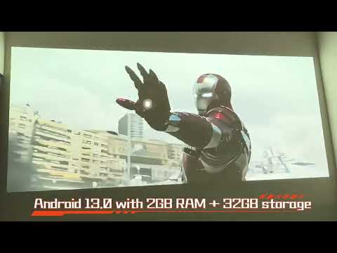 GXM S500 4K Mini Projector Smart Android Portable DLP Built in 15000 mAh Led Rechargeable