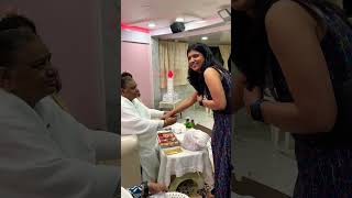 Getting rakhi tied by Bk sister. At BrahmaKumari Centre Mira road.