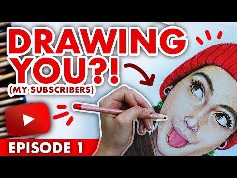 Drawing YOU?! Yes, I'm DRAWING MY SUBSCRIBERS! // Colored Pencil Art Video