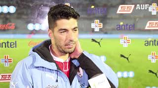 Luis Su�rez en la despedida celeste