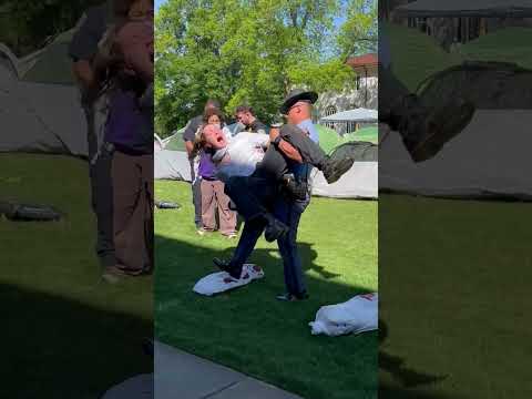 Georgia Trooper Carries Protester