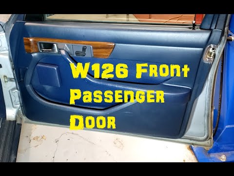 Mercedes 300SD W126 - Part 1 Front Passenger Door - Wood Trim / Door Panel / Check Strap