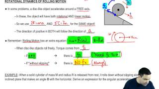 Rotational Dynamics of Rolling Motion