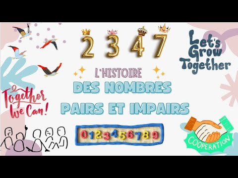 Les nombres pairs et impairs,  histoire pour enfant, lire et écrire pour apprendre le français