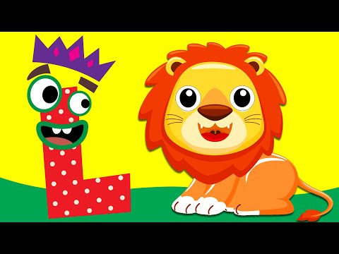 L for Lion - ABC Alphabet Phonics - A to Z Animals for Kids