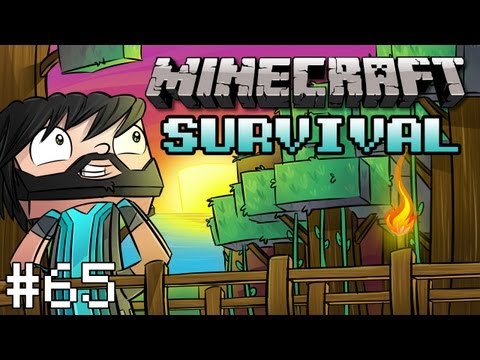 Minecraft : Survival Let's Play - Part 65 - Pond Waterfall