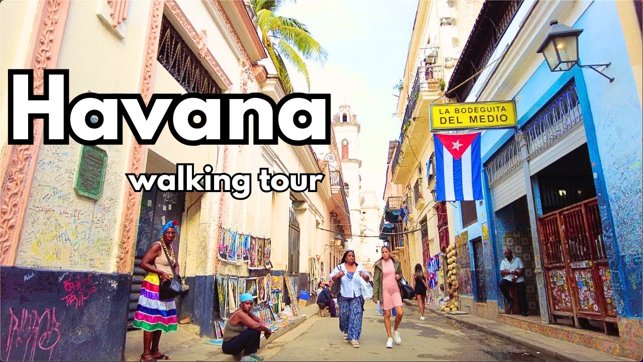 Immersive street-level walking tour through Havana, Cuba, showcasing authentic urban landscapes, local architecture, and the vibrant atmosphere of the city's neighborhoods