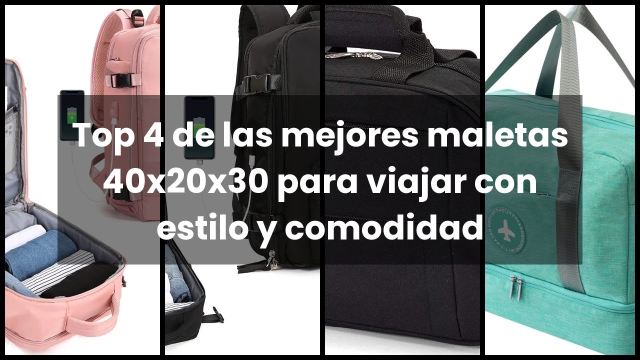 【MALETA 40X20X30】Top 4 de las mejores maletas 40x20x30 para viajar con estilo y comodidad ✅