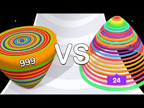 Rolling Stack VS Circles Runner: ASMR Gameplay!