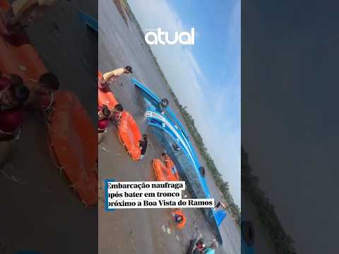 Embarcação naufraga após bater em tronco próximo a Boa Vista do Ramos