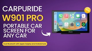 Carpuride W901 Pro - Dual Bluetooth Connectivity with Apple Carplay and Android Auto for any car !!!