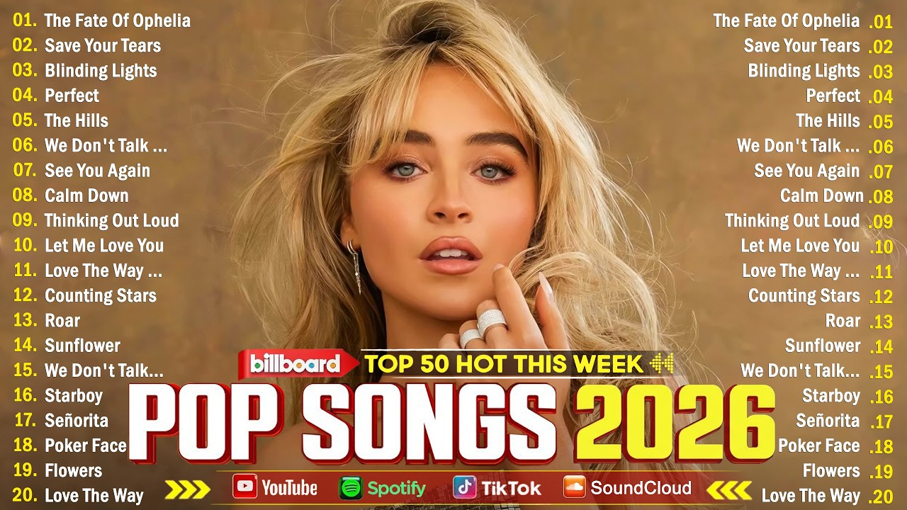 Rihanna, Bruno Mars, The Weeknd, Ed Sheeran, Adele, Dua Lipa, Maroon 5 🍁 Billboard Top 50 This Week