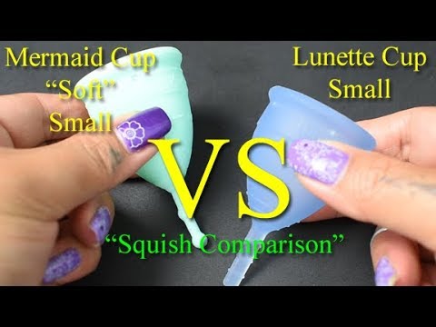 Mermaid Cup Soft vs Lunette Cup Small "Squish" - Menstrual Cups