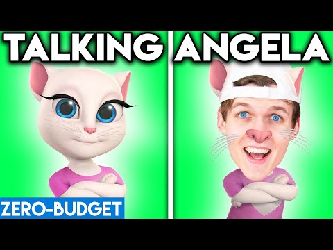 TALKING ANGELA WITH ZERO BUDGET! (Talking Tom ANIMATION PARODY By LANKYBOX!)