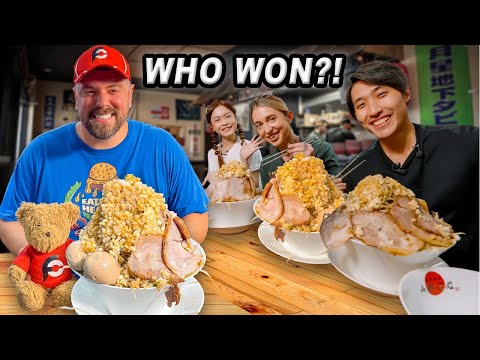 Who Won This 3kg Japanese Jiro Garlic Ramen Noodle Challenge Contest in Taipei, Taiwan??