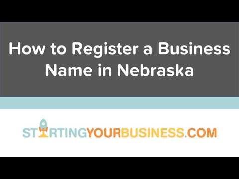How to Register a Business Name in Nebraska - Starting...