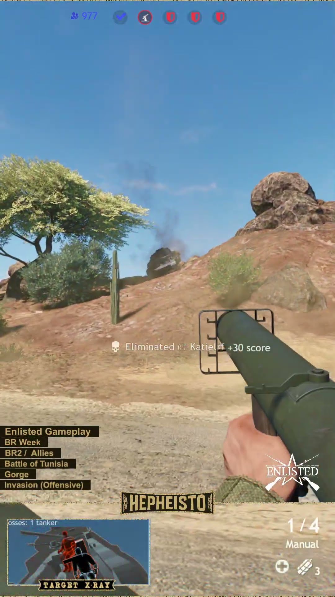 Anti Tank Gunner eliminates Panzer II C with M1 Bazooka