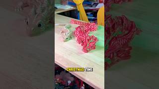 Two Amazing 3D Printed Christmas Holiday Dragons! Which is Your Favorite? Candy Cane or Gingerbread?