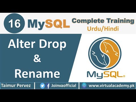 How to Use Alter Drop in MySQL | How to Use Rename in MySQL | 16