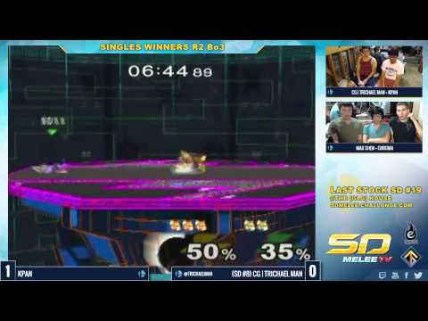Last Stock SD #19 - KPAN (Falco) vs CG | Trichael Man (Fox) - SSBM Winners R3 - Melee