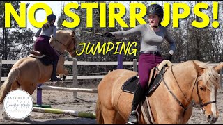 JUMPING MY HORSE WITH NO STIRRUPS! | BABY GOATS| VLOG