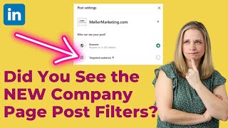 NEW Company Page Post Filters - Did You See This?