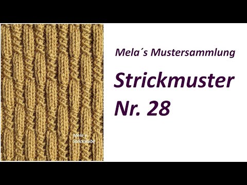 Strickmuster Nr. 28 - Muster in Reihen stricken