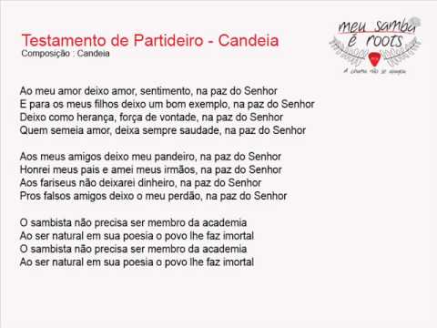 Testamento de partideiro Candeia