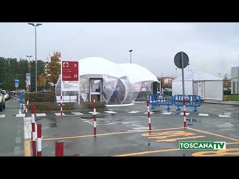 2020-11-17 LUCCA - EMERGENZA COVID, IGLOO DAVANTI OSPEDALE