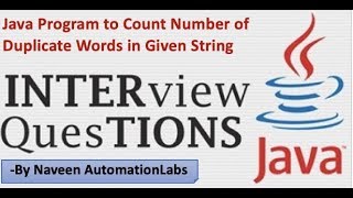 Download the video "Java Program to Count Number of Duplicate Words in Given String"