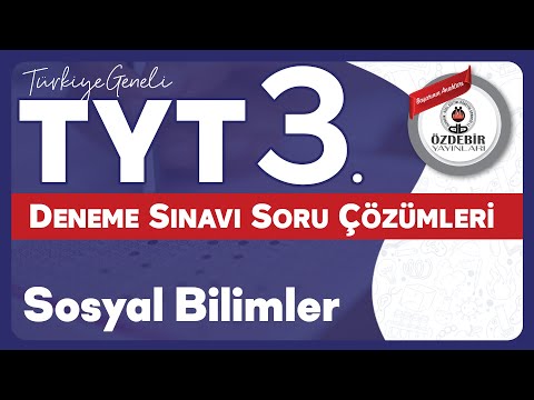 Ocak 2026 - YKS 3. Deneme Sınavı TYT SOSYAL BİLİMLER Çözüm Videoları