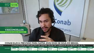 Conab eleva previsão para safra 2025/2026 de soja do Brasil
