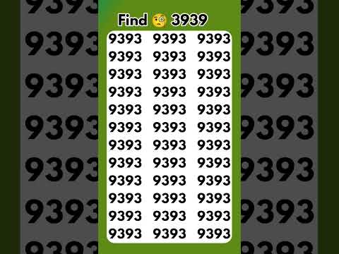 Find The odd Number 3939 #shorts #youtubeshorts #oddoneout