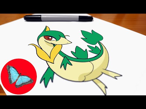 How To Draw Pokemon - Servine Easy Step by Step
