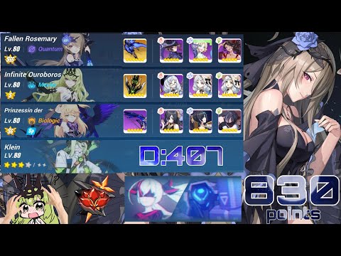 [Honkai Impact 3 SEA] EX Abyss Red Lotus (D407) - Bloodlust (830 pts) FR(SSS) PV(SS) IO(S0) Klein 3*