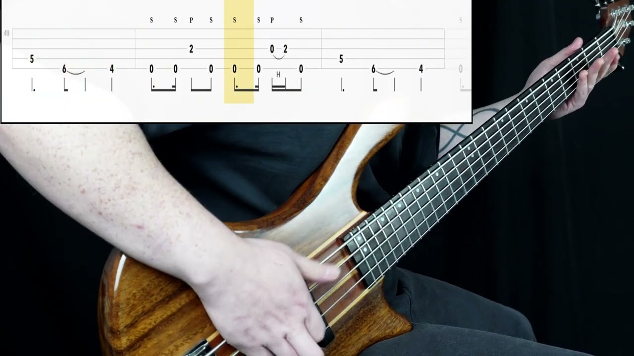 Korn - Got The Life (Bass Only) (Play Along Tabs In Video)